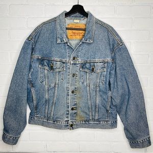 Vintage 90s Levis Jean Jacket Classic Denim Blue 70598-4891 - Mens Size Medium